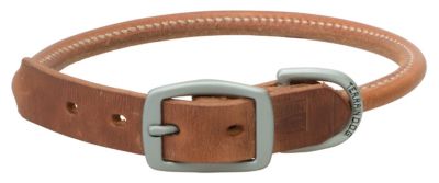 Terrain D.O.G. Bridle Leather Rolled Dog Collar, Weather-Resistant