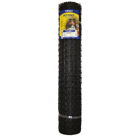 Tenax 5 ft. x 330 ft. Pet Fence Select, Black, 1.77 in. x 1.97 in. Mesh