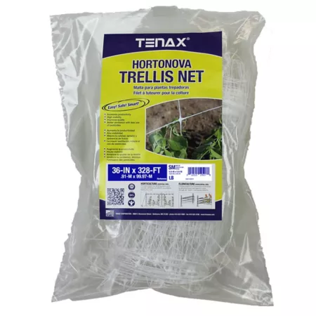 Tenax Hortonova 328 ft x 36 in Trellis Netting 5.9 in x 5.9 in Mesh Garden Fencing