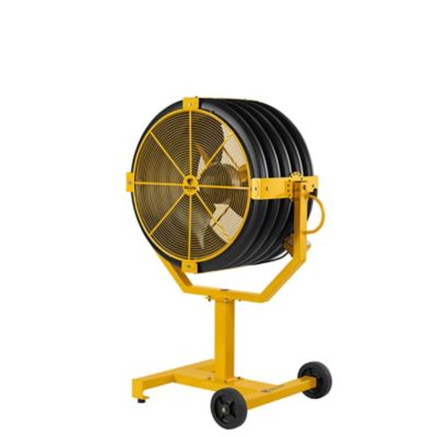 Big Ass Fans 30 in. 10-Speed Indoor/Outdoor Yellow Jacket Pedestal Fan, Indoor/Outdoor Mobile Fan with 18 in. Pedestal