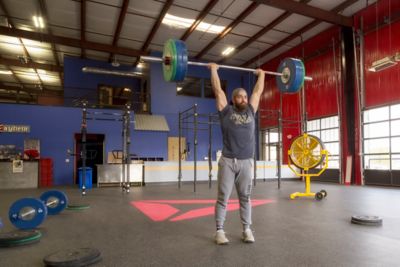 Image showing  30 in. 10-Speed Indoor/Outdoor Yellow Jacket Pedestal Fan, 6,919 CFM