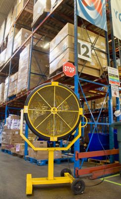 Image showing  30 in. 10-Speed Indoor/Outdoor Yellow Jacket Pedestal Fan, 6,919 CFM