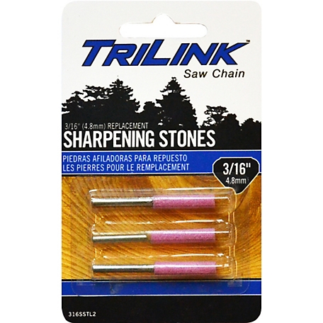 TriLink Saw Chain Chainsaw Chain Sharpening Stones, 3/16 in., 3-Pack