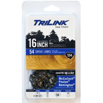 TriLink Saw Chain 16 in. Semi-Chisel Chainsaw Chain, 3/8 in. Pitch, 0.050 in. Gauge, 54 Drive Links