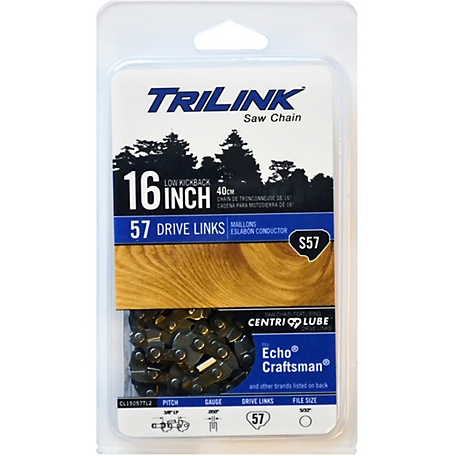 TriLink Saw Chain 16 in. 57 Link Semi Chisel Chainsaw Chain