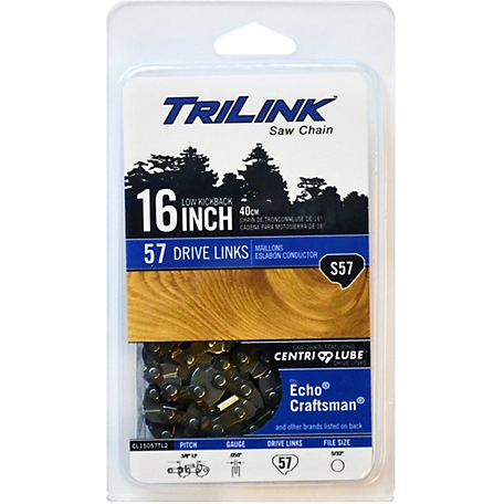 TriLink Saw Chain 16 in. 57 Link Semi Chisel Chainsaw Chain