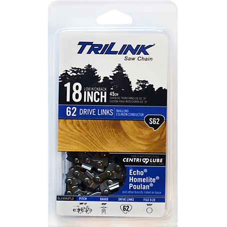 TriLink Saw Chain 18 in. 62 Link Semi Chisel Chainsaw Chain