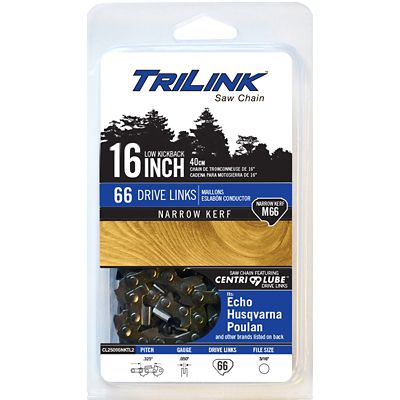 TriLink Saw Chain 16 in. 66 Link Narrow Kerf Chainsaw Chain