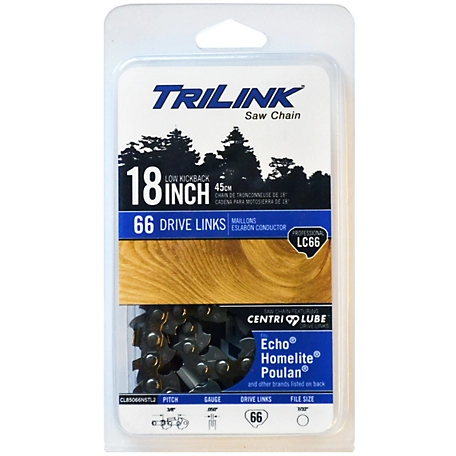 TriLink Saw Chain 18 in. 66 Link Full Chisel Chainsaw Chain