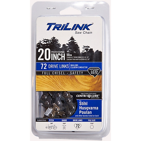 TriLink Saw Chain 20 in. 72 Link Full Chisel Chainsaw Chain