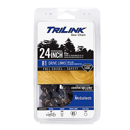 TriLink Saw Chain 24 in. 81 Link Full Chisel Chainsaw Chain