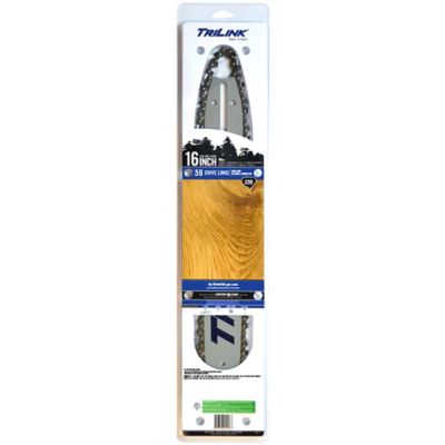 TriLink Saw Chain 16 in. Chainsaw Bar and Chain Combo, 3/8 in. Pitch, 0.050 in. Gauge, 59 Drive Links