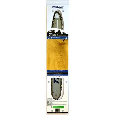 TriLink Saw Chain 20 in. Chainsaw Bar and Chain Combo, 0.325 in. Pitch, 0.050 in. Gauge, 78 Drive Links