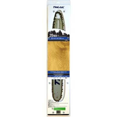 TriLink Saw Chain 20 in. Chainsaw Bar and Chain Combo, 3/8 in. Pitch, 0.050 in. Gauge, 72 Drive Links