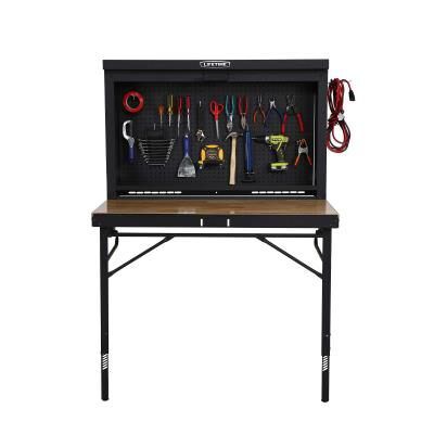 Image showing  47 in. x 23.3 in. x 33.7-42.3 in. Wall-Mounted Work Table