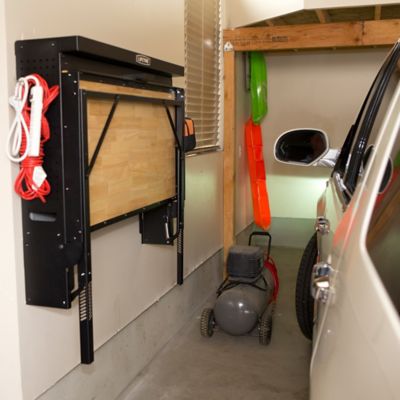 Image showing 12 th Lifetime 47 in. x 23.3 in. x 33.7-42.3 in. Wall-Mounted Work Table