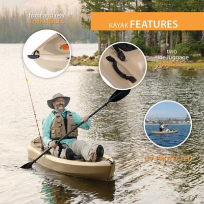 Image showing 6 th Lifetime 10 ft. Tamarack Sit-on-Top Angler Kayak, Tan