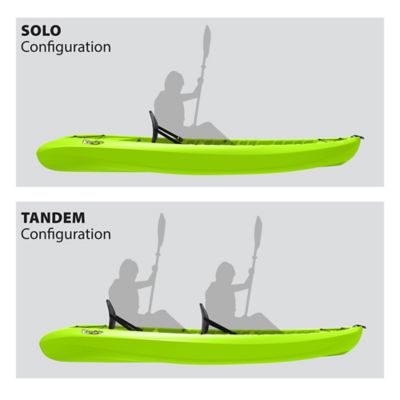 Image showing 6 th Lifetime 10 ft. 6 in. Kokanee Tandem Sit-on-Top Kayak, Lime Green