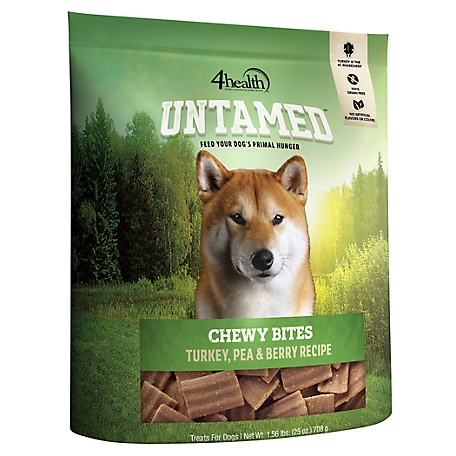 4health Untamed Turkey, Peas and Berries Recipe Dog Chew Treats, 25 oz.