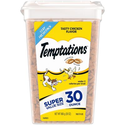 Temptations Classic Chicken Flavor Crunchy and Soft Cat Treats, 30 oz.