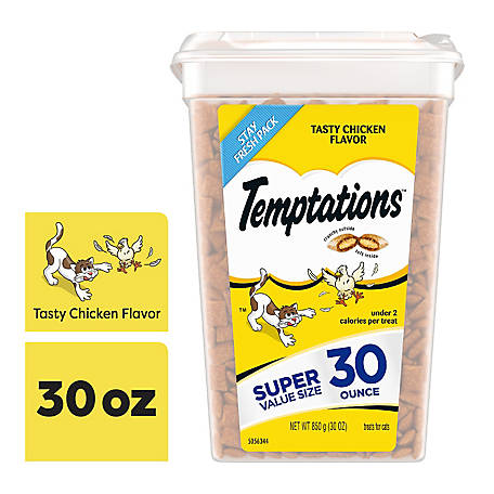 Temptations Classic Chicken Flavor Crunchy and Soft Cat Treats, 30 oz.