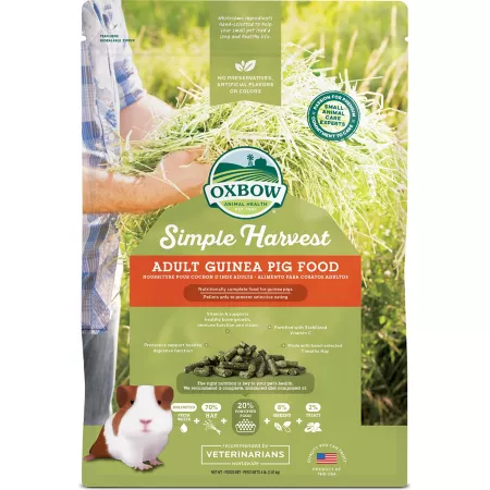 Oxbow Animal Health Simple Harvest Adult Guinea Pig Pellet Food 4 lb Bag Guinea Pig Food