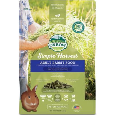 Oxbow Animal Health Simple Harvest Timothy Hay Adult Rabbit Food, 4 lb. Rabbits love it & vet recommended