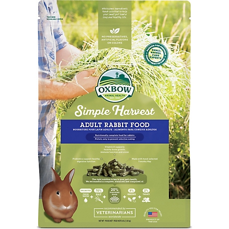 Oxbow Animal Health Simple Harvest Timothy Hay Adult Rabbit Food, 4 lb.