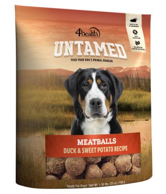 4health Untamed Duck and Sweet Potato Flavor Meatball Dog Treats, 25 oz. Review for 4health Untamed Duck & Sweet Potato