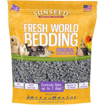 Sunseed Fresh World Original Paper Bedding & Litter for Small Animals and Birds, 2130 cu. In. (35 L)
