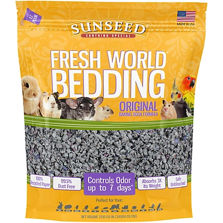 Sunseed Fresh World Original Paper Bedding & Litter for Small Animals and Birds, 2130 cu. In. (35 L)