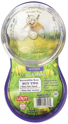 Image showing  5-Cup Food and 48 oz. Water Mini Rabbit Feeder/Water Fountain