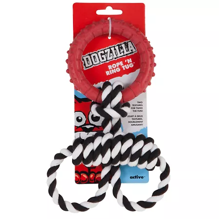 Dogzilla Rope 'N Ring Dog Tug Toy Dog Rope & Tug Toys