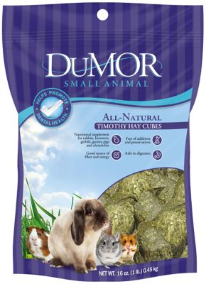 DuMOR All-Natural Small Pet Timothy Hay Cubes, 16 oz.