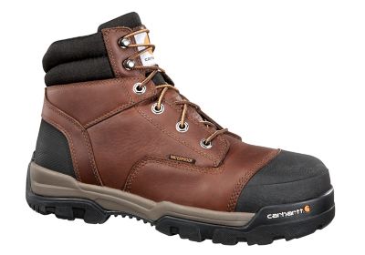 Carhartt Men's Ground Force Waterproof Lace-Up Composite Toe Work Boots, 6 in., Brown