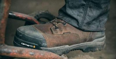 Image showing  Men's Ground Force Waterproof Lace-Up Composite Toe Work Boots, 6 in., Brown