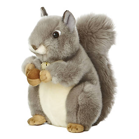 Lifelike Soft Animal Doll Plush Adornment Gift Furry Simulation Squirrel Toy 