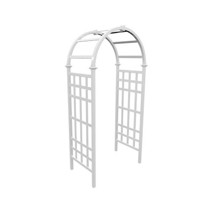 Vita 39 in. x 23 in. x 81 in. Athens Vinyl Arbor, White