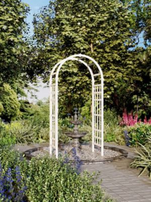 Image showing  39 in. x 23 in. x 81 in. Athens Vinyl Arbor, White