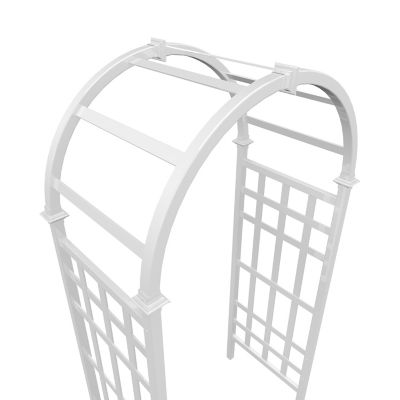 Image showing  39 in. x 23 in. x 81 in. Athens Vinyl Arbor, White