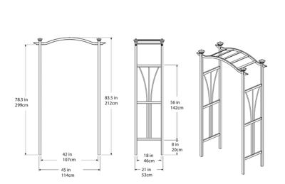 Image showing  21 in. x 45 in. London Arbor