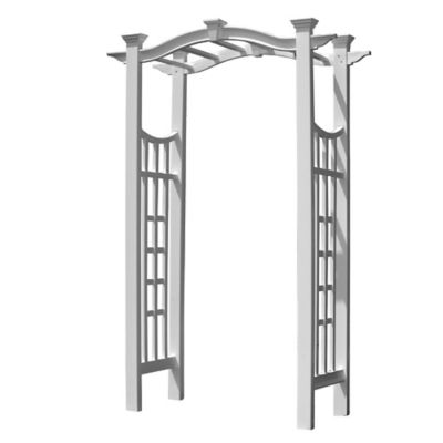 Vita 49 in. x 24 in. x 88 in. Florence Vinyl Arbor, White