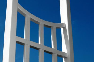 Image showing  49 in. x 24 in. x 88 in. Florence Vinyl Arbor, White