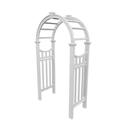 Vita 49 in. x 24 in. x 92 in. Vienna Vinyl Arbor, White