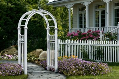 Image showing  49 in. x 24 in. x 92 in. Vienna Vinyl Arbor, White