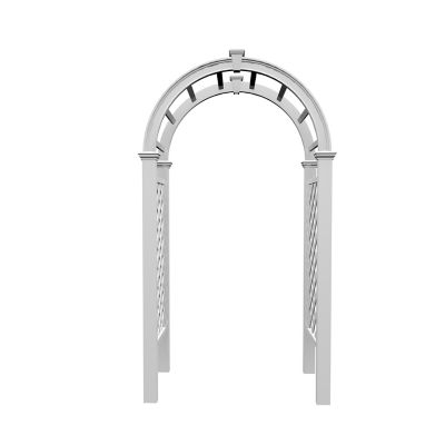 Image showing  49 in. x 24 in. x 92 in. Livingston Vinyl Arbor, White