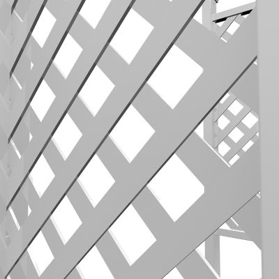 Image showing 5 th Vita 49 in. x 24 in. x 92 in. Livingston Vinyl Arbor, White