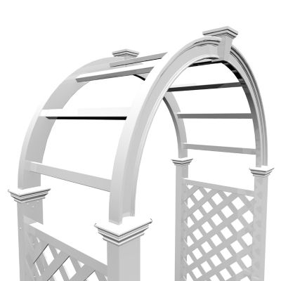 Image showing 6 th Vita 49 in. x 24 in. x 92 in. Livingston Vinyl Arbor, White
