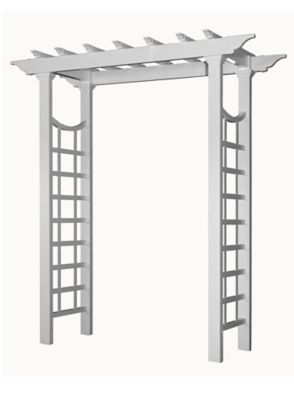 Image showing  57 in. x 24 in. x 88 in. Westhaven Vinyl Arbor, White