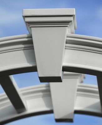 Image showing 6 th Vita 60 in. x 30 in. x 94 in. Nantucket Deluxe Vinyl Arbor, White